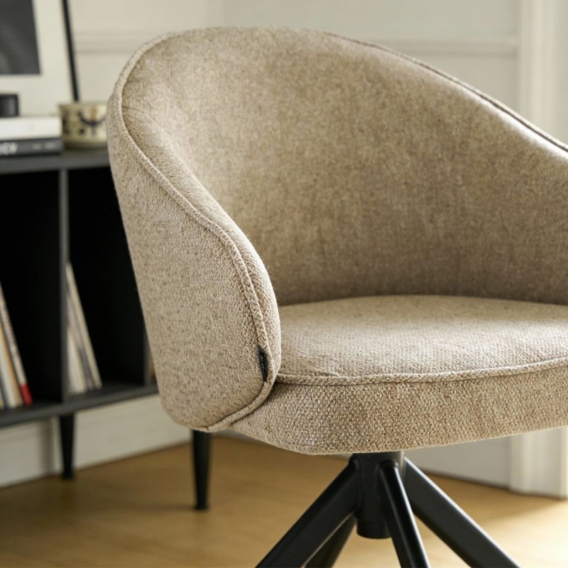 Butaca Recepción Giratoria Marrón Verona de Bogal - Montiel