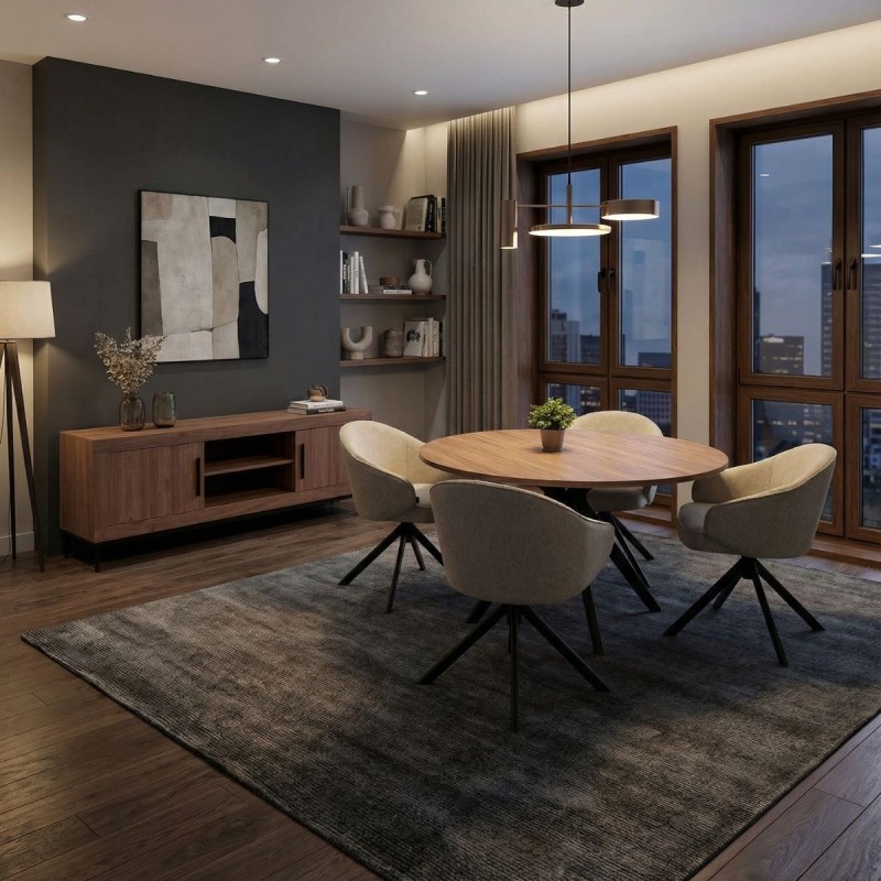 Pack Mesa Redonda Butacas y Aparador de Bogal - Montiel