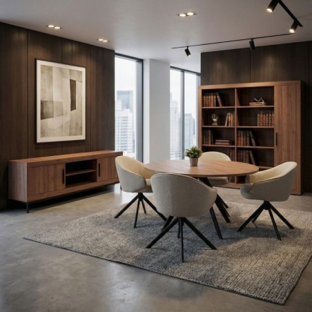 Pack Mesa Redonda Butacas y Aparador de Bogal - Montiel