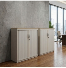 Pack de 2 Armarios Grises Oficina 112x90 cm. de Steelcase