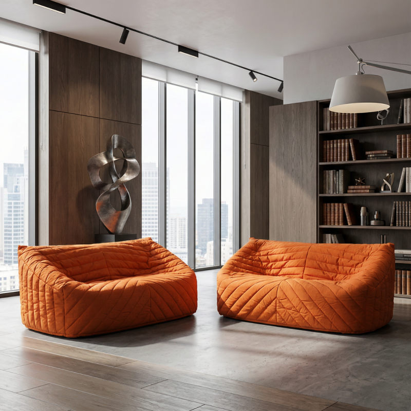 Sofá Naranja Desenfundable de Sancal - Montiel