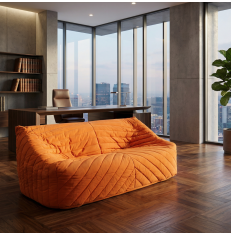 Sofá Naranja Acolchado de Sancal