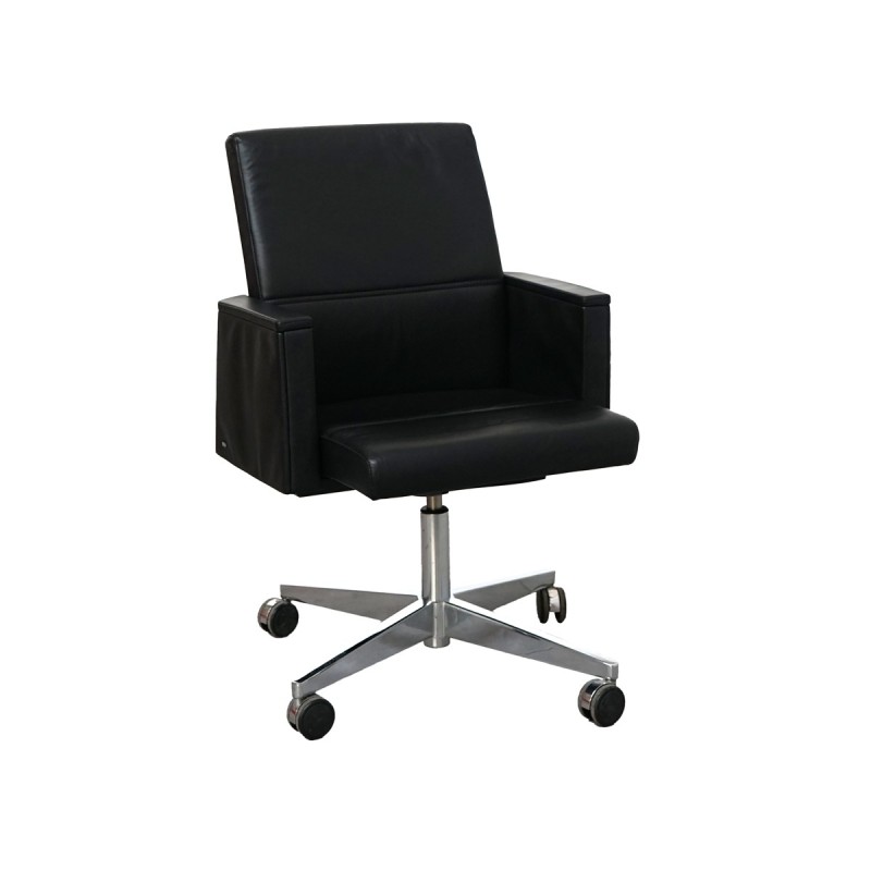 Sillón Negro de Oficina en Piel de Sedus - Montiel