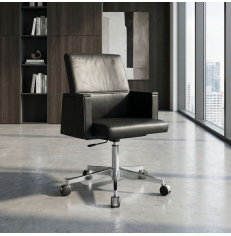 Sillón Giratorio en Piel Negra de Sedus