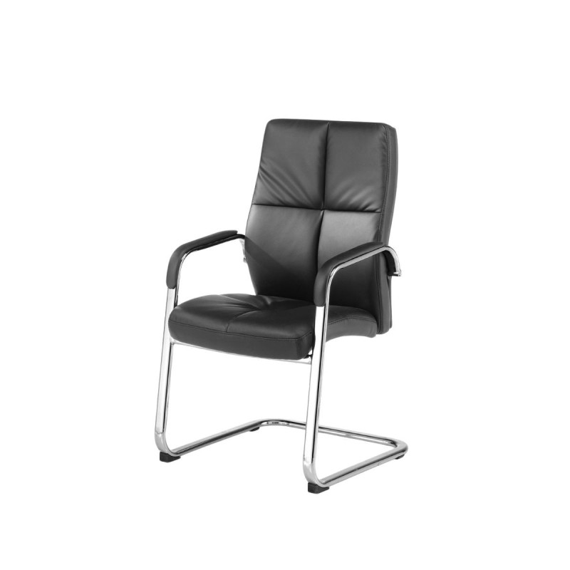 Silla Oficina Confidente Negra Dublín de Euromof - Montiel