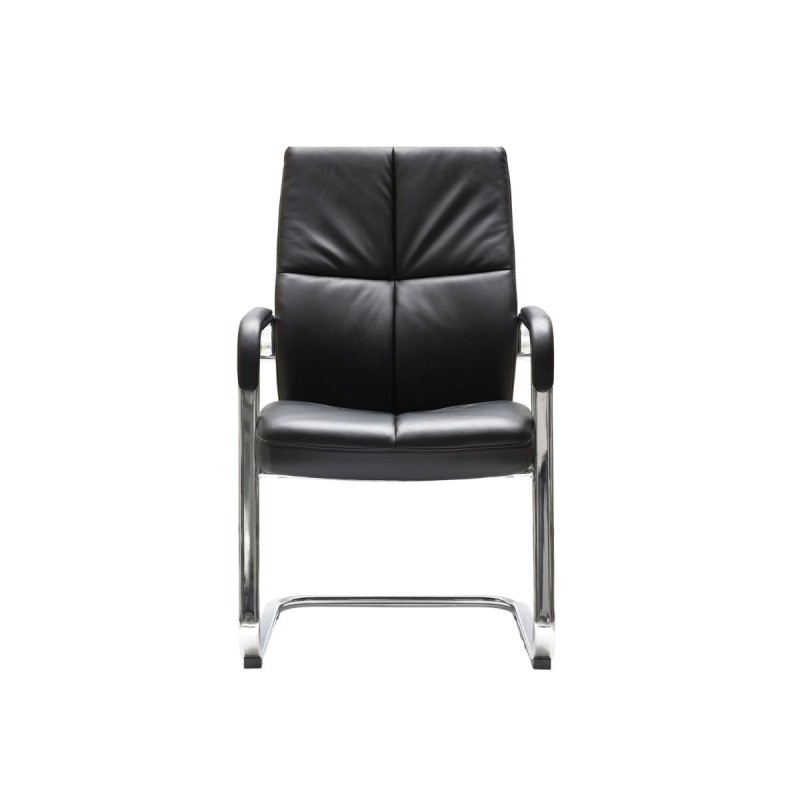 Silla Oficina Confidente Negra Dublín de Euromof - Montiel