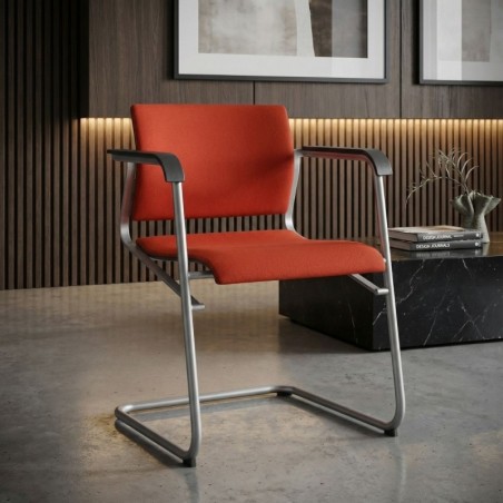 Silla Confidente Base Patín y Reposabrazos de Wilkhahn