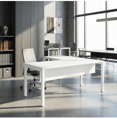 Mesa Oficina Blanca con Ala Basic de Kunna