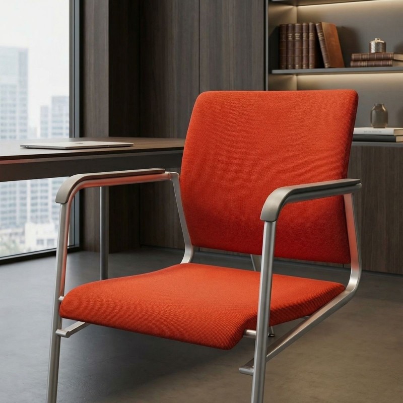 Silla Confidente Base Patín y Reposabrazos de Wilkhahn