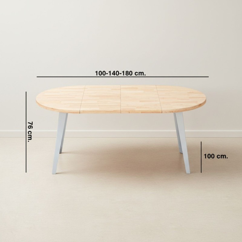 Mesa Reuniones Extensible 100-140-180 cm. Vetra-E - Montiel