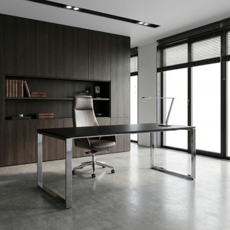 Mesa Oficina de Despacho Tapizada en Negro de Ofitres - Montiel