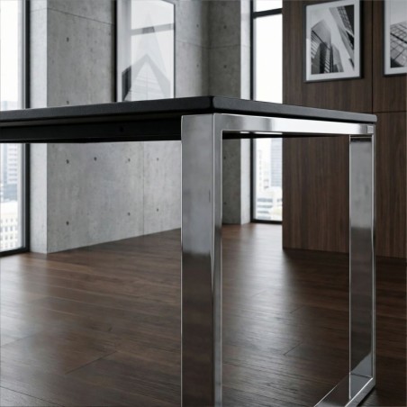 Mesa Oficina de Despacho Tapizada en Negro de Ofitres - Montiel