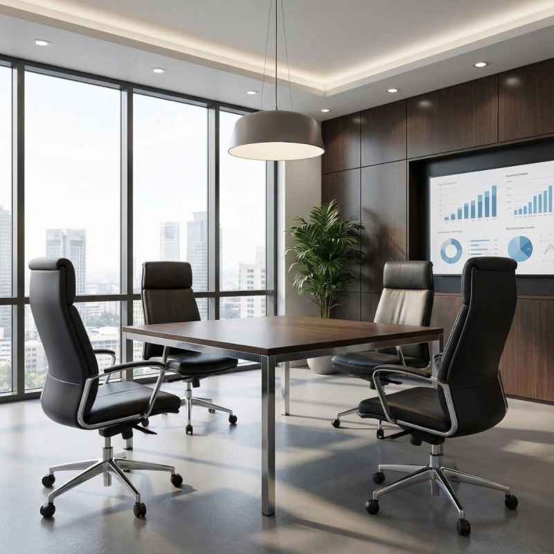 Mesa Reunión Cuadrada de Dynamobel - Montiel