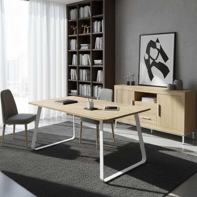 Pack Mesa y Aparador Marfil sobre Alpin de Bogal - Montiel