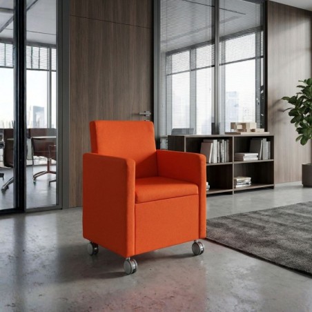 Silla Confidente con Ruedas Naranja MM1751 de Montiel