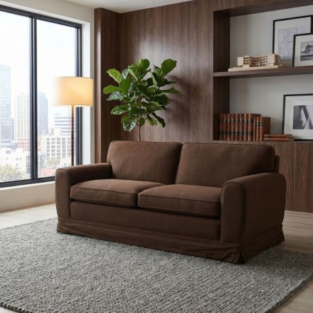 Sofá Recepción Oficina Marrón 2 Plazas MM1755 de Montiel