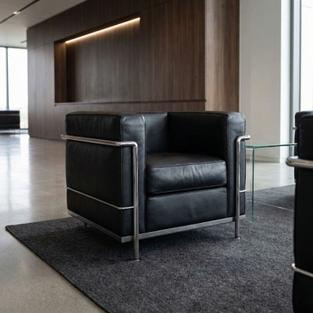 Sillón Confidente Piel LC2 Le Corbusier de Cassina - Montiel
