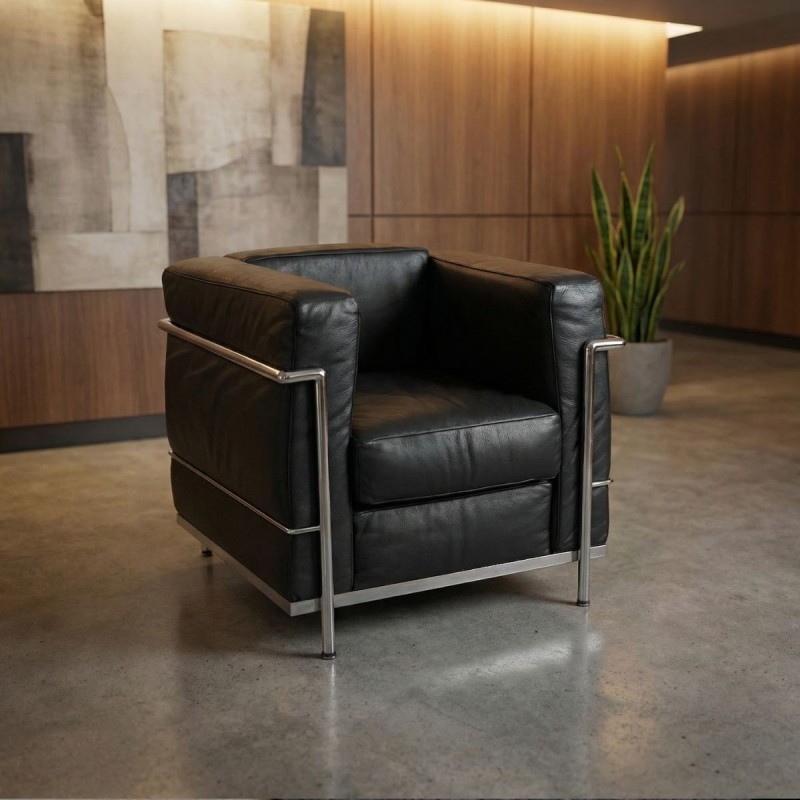 Sillón Confidente Piel LC2 Le Corbusier de Cassina - Montiel