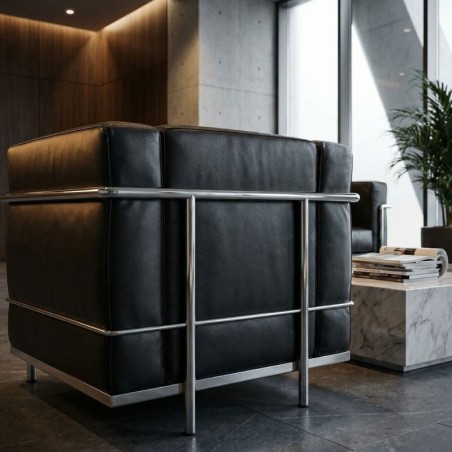 Sillón Confidente Piel LC2 Le Corbusier de Cassina - Montiel