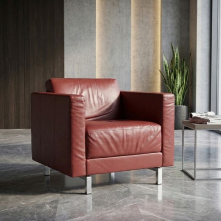 Sillón Granate Brazos Rectos MM1759 - Montiel