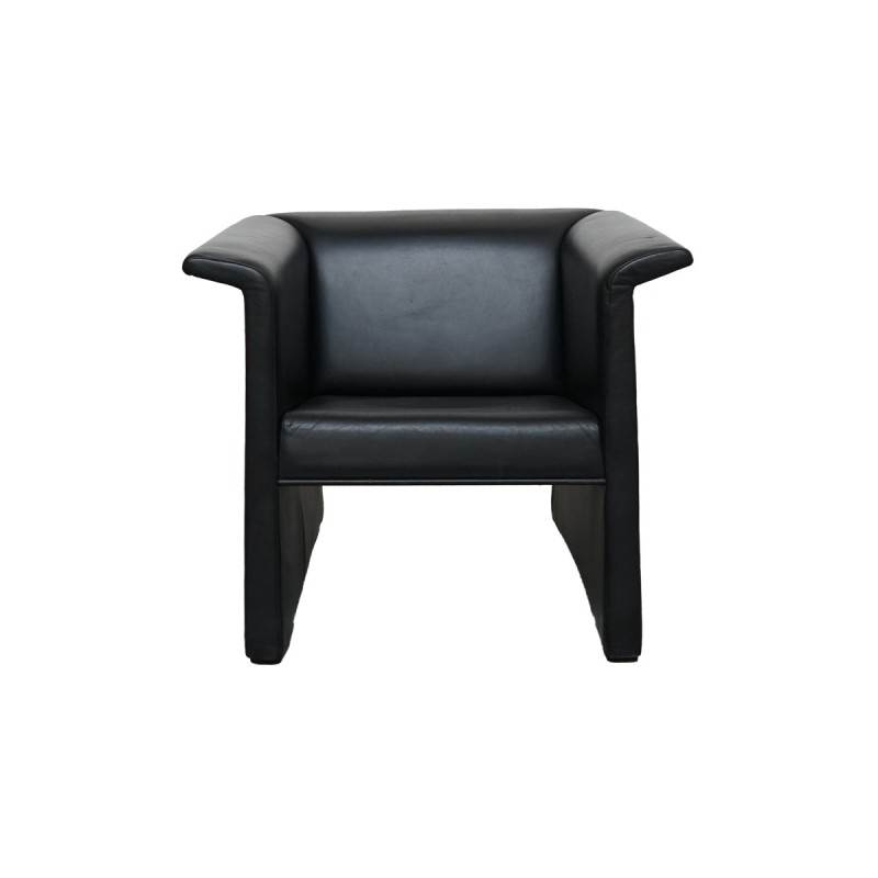 Sillón Recepción Oficina Piel Negra de Kron - Montiel