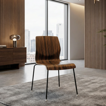 ▷ Silla Apilable para Recepciones Curvae de Forma 5 - Montiel