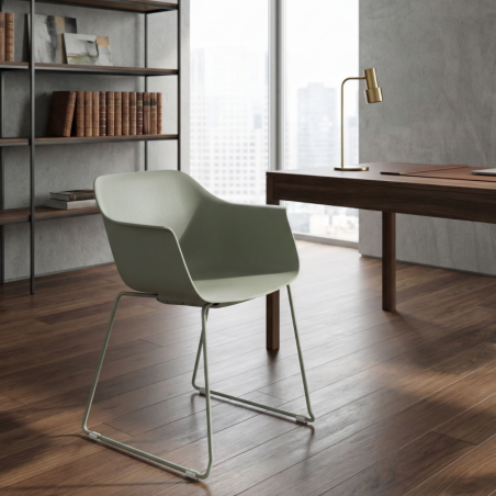 Silla Confidente Recepción Verde MM1315 - Montiel