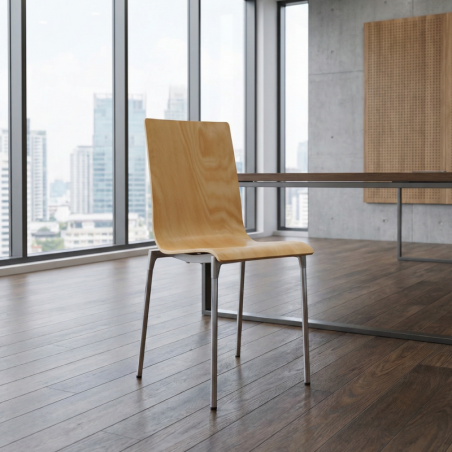 ▷ Silla para Visitantes de Madera con 4 patas - Montiel