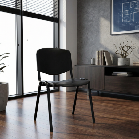 Silla Confidente Oficina de Leo Negra Montiel - OUTLET