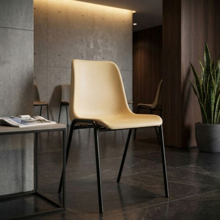Silla para salas de espera beige MM889 - Montiel
