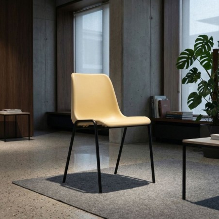 Silla para salas de espera beige MM889 - Montiel