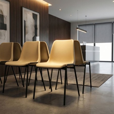 Silla para salas de espera beige MM889 - Montiel