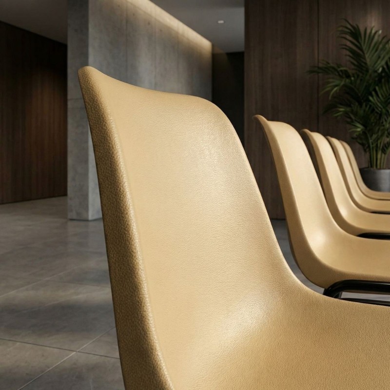 Silla para salas de espera beige MM889 - Montiel