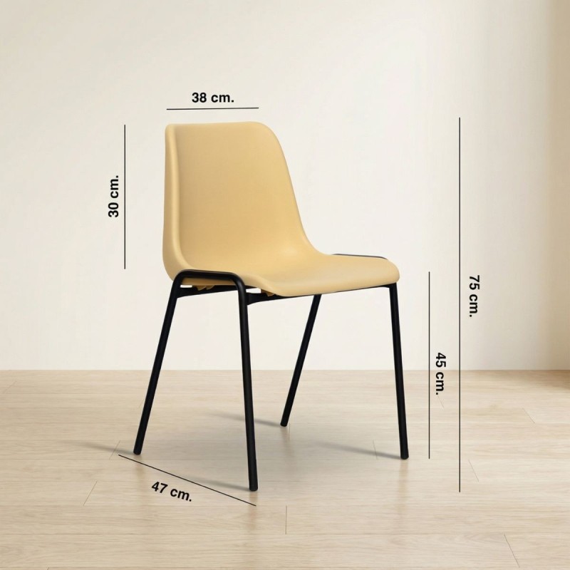 Silla para salas de espera beige MM889 - Montiel