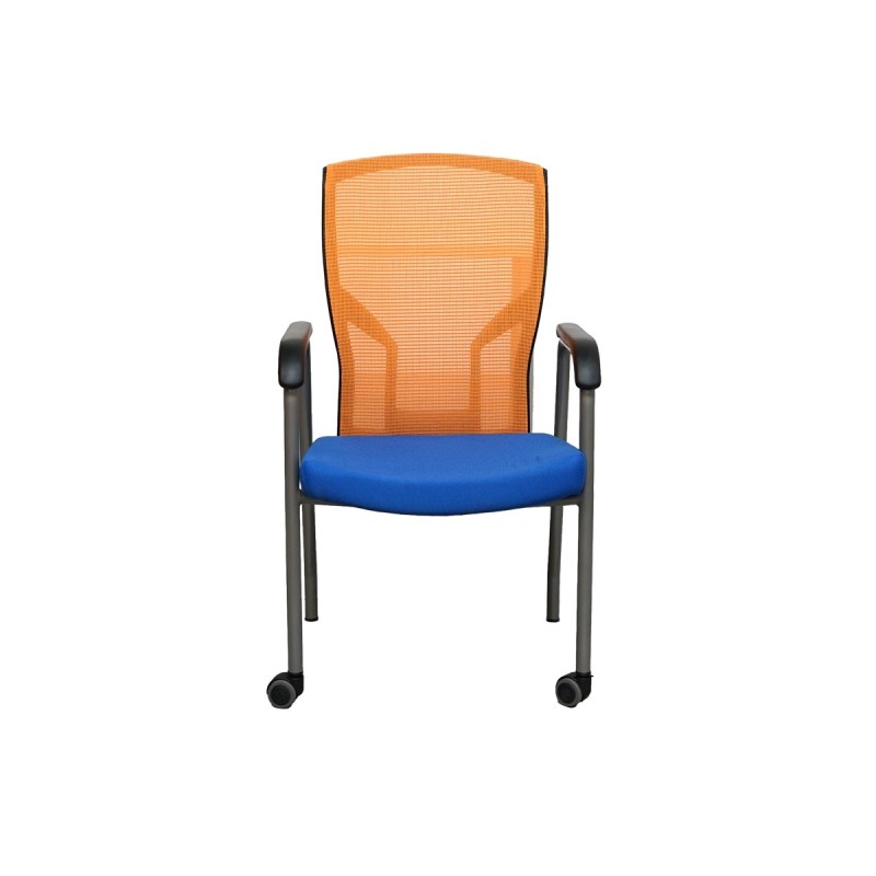 Silla Confidente con Ruedas Base Gris de Grupo Kat - Montiel