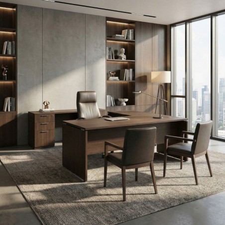 Escritorio en L Wengué de Herpesa - Montiel