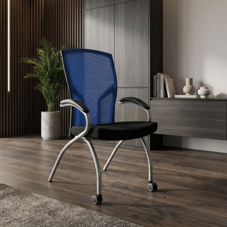 Silla Salas de Espera Malla Azul de Grupo Kat - Montiel