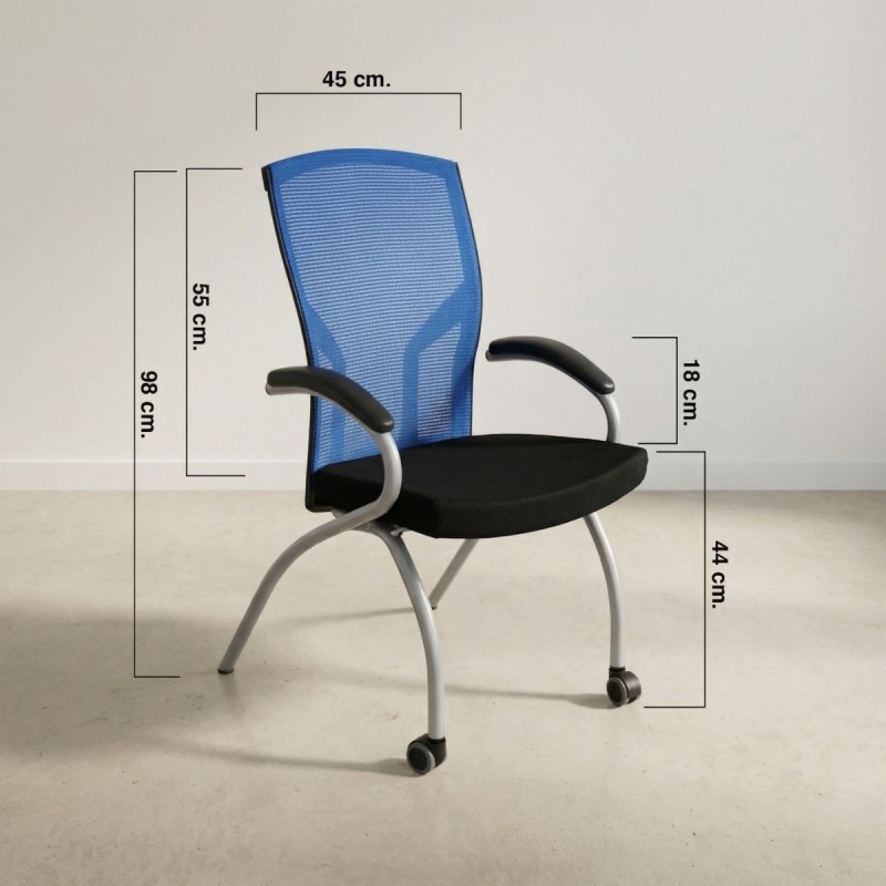 Silla Salas de Espera Malla Azul de Grupo Kat - Montiel