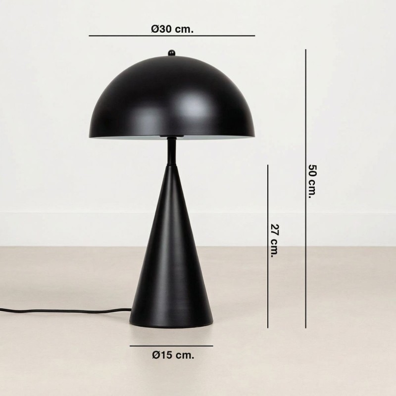 Lámpara de Mesa Oficina de Metal Negra Shimo - Montiel