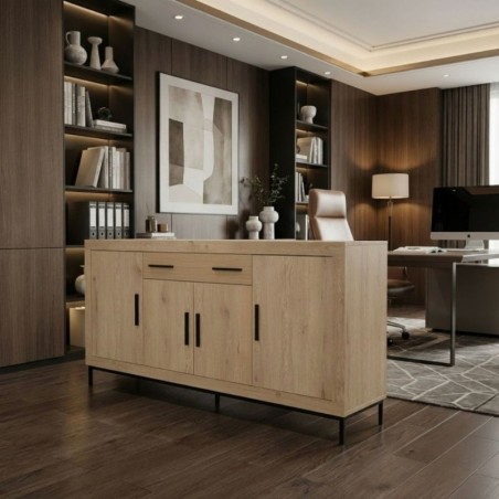 Mueble Aparador Roble 200x40 cm. Pastrana de Bogal - Montiel