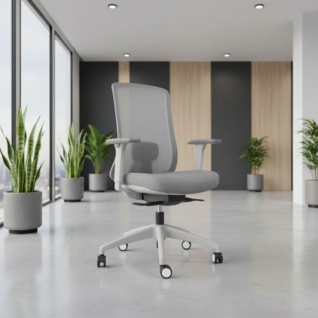 Silla Escritorio Malla Negra o Gris Edward de Kunna