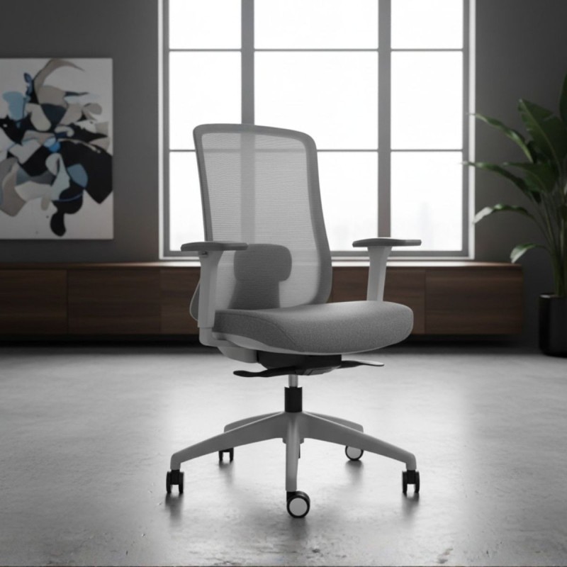 Silla Escritorio Malla Negra o Gris Edward de Kunna