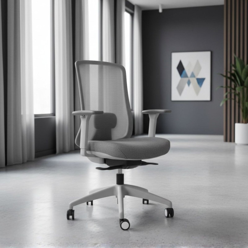 Silla Escritorio Malla Negra o Gris Edward de Kunna