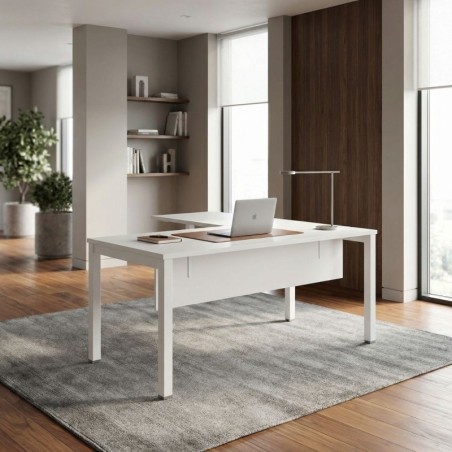 Escritorio en L Blanco Basic de Kunna - Montiel