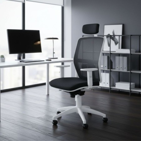 ▷ Silla Ergonómica Alice Black Respaldo Malla - Oficinas Montiel