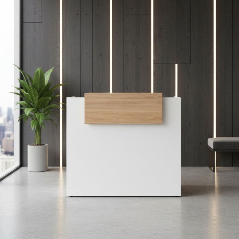 Mostrador de Oficina con Repisa de Kunna - Montiel