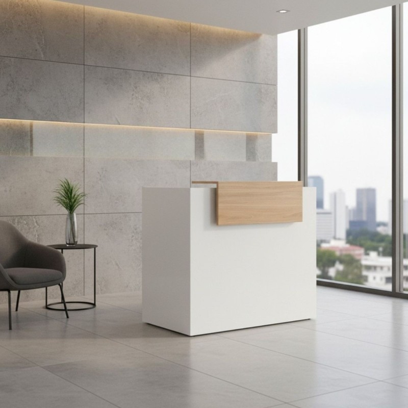 Mostrador de Oficina con Repisa de Kunna - Montiel