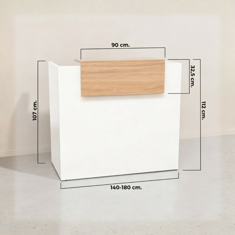 Mostrador de Oficina con Repisa de Kunna - Montiel