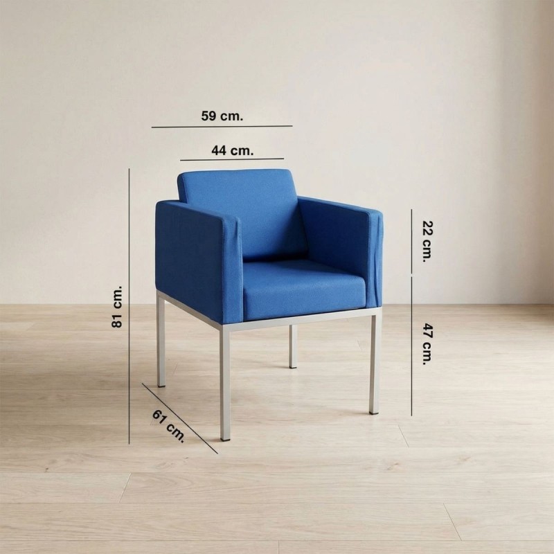 Sillón de Espera Azul de DelaOliva - Montiel