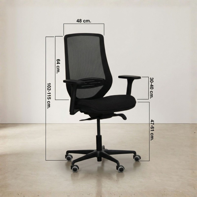 Silla Giratoria Oficina Base Negra Ronda de Kunna - Montiel